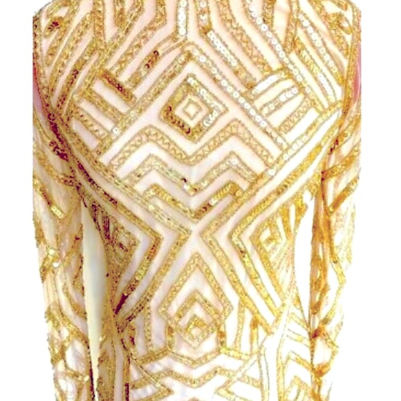 Gianni Bini Champagne Sequined Dress - Picture 13 of 13